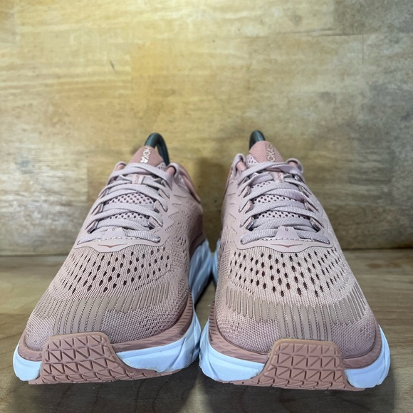 Hoka One One Clifton 7 Womens Sz 7 Running Shoes Sneakers Misty Rose Cameo Brown - Picture 2 of 12